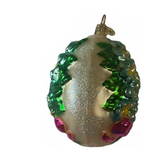 Christopher Radko Egg blossom flowers Christmas Ornament. 1998 - Picture 2 of 5